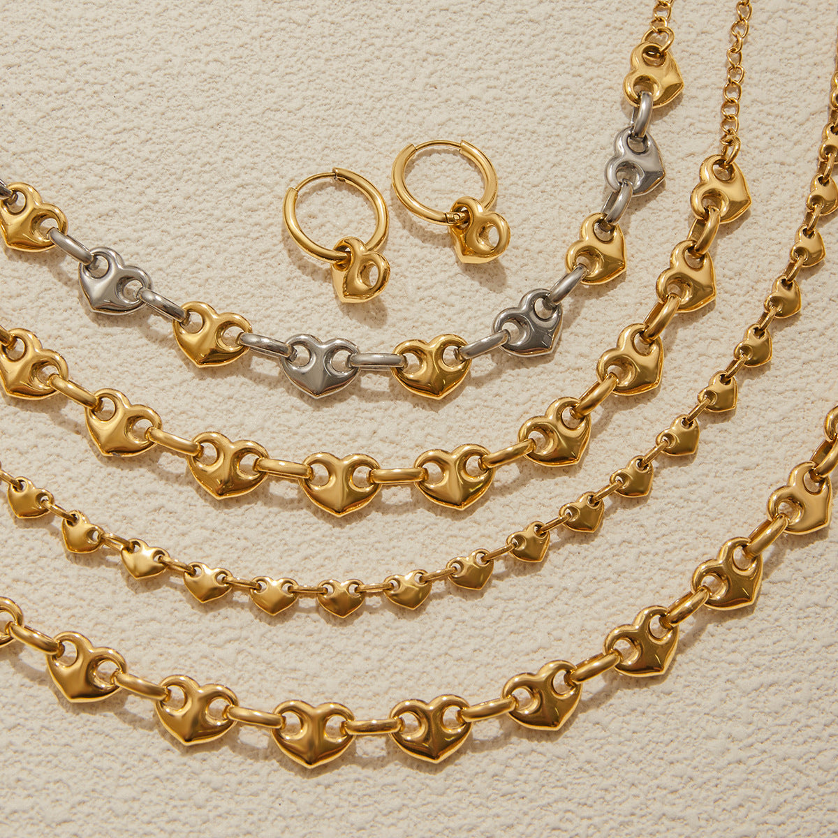 Love Light Luxury High-grade Necklace Earrings