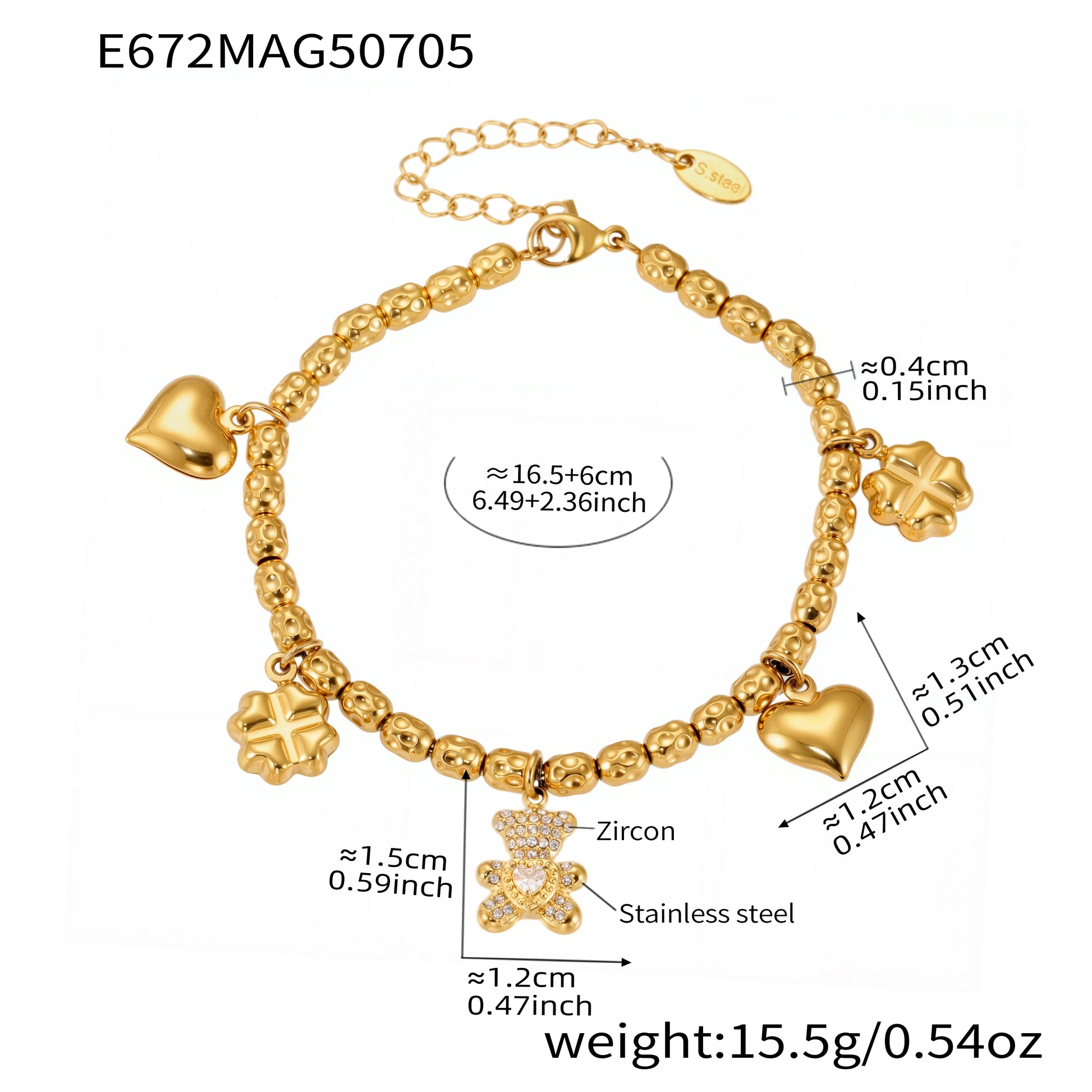 Pulsera gold and platinum