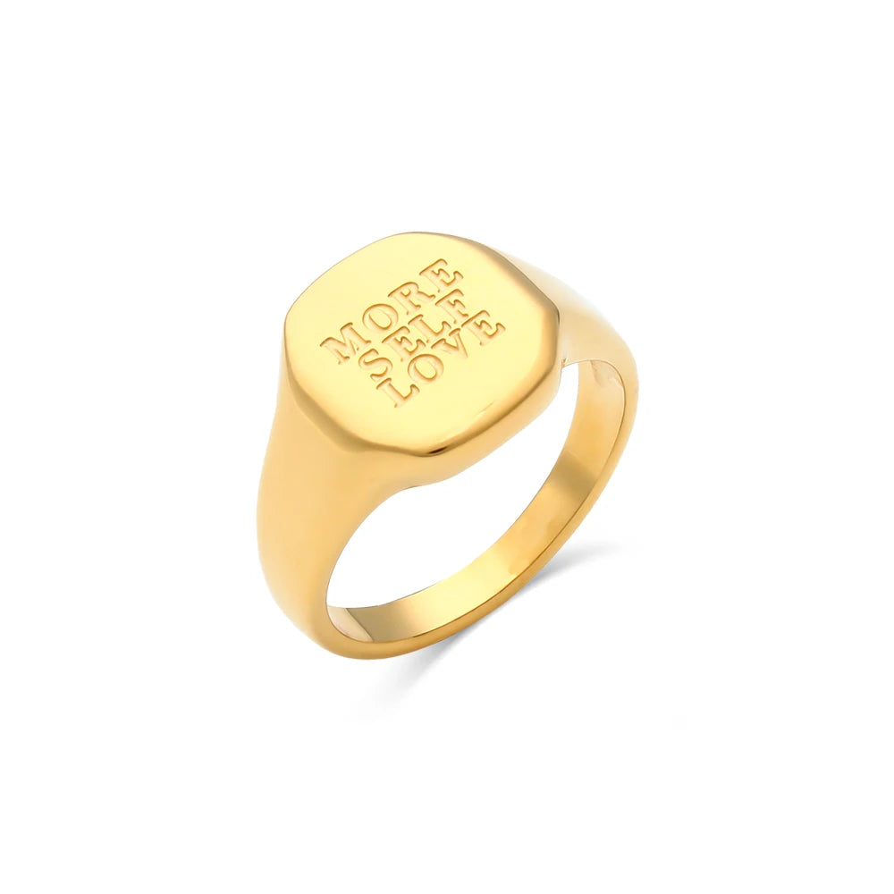 anillos acero inoxidable dorados