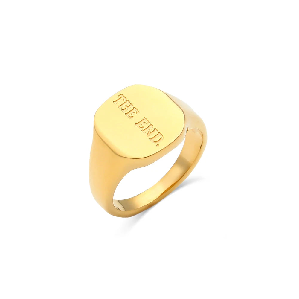 anillos acero inoxidable dorados
