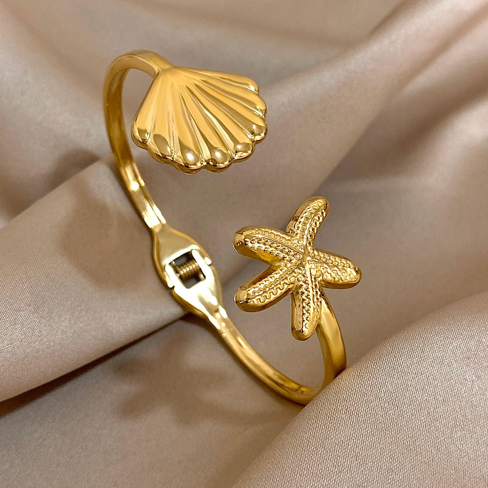 bracalete acero stainlees steel gold summer girl trends