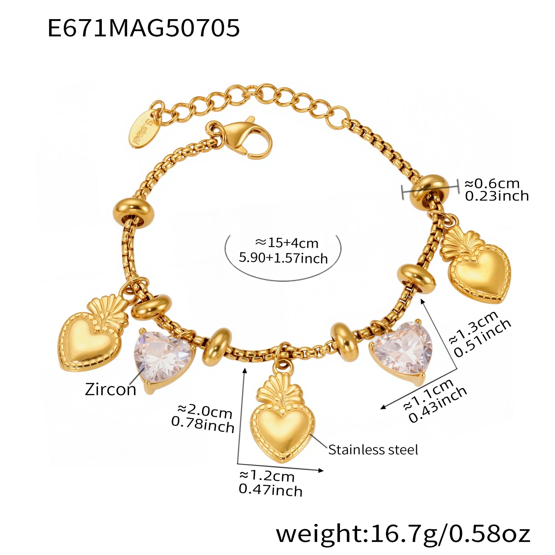 Pulsera gold and platinum