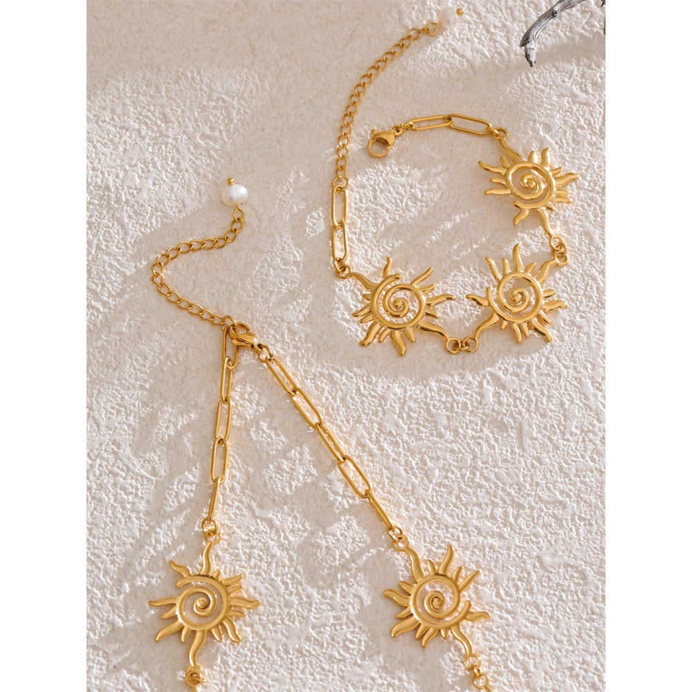 collar de sol y pulsera de muñeca de Verano