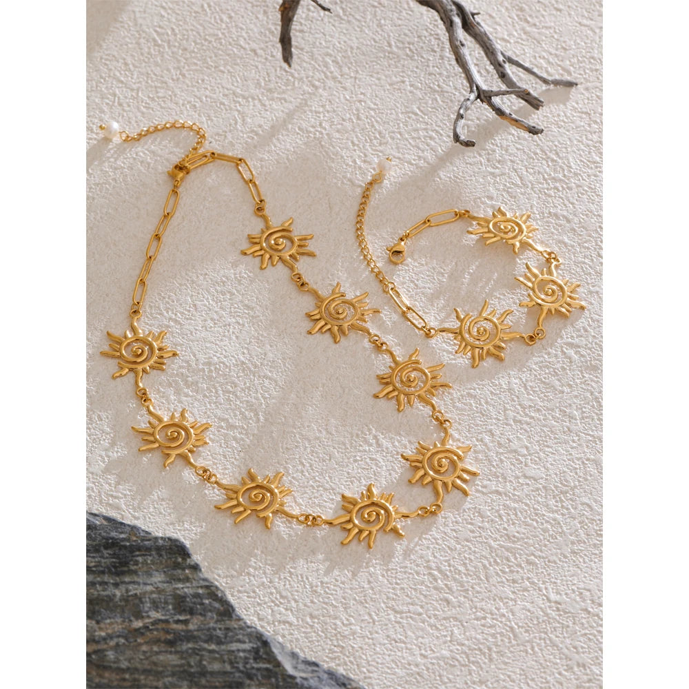 collar de sol y pulsera de muñeca de Verano
