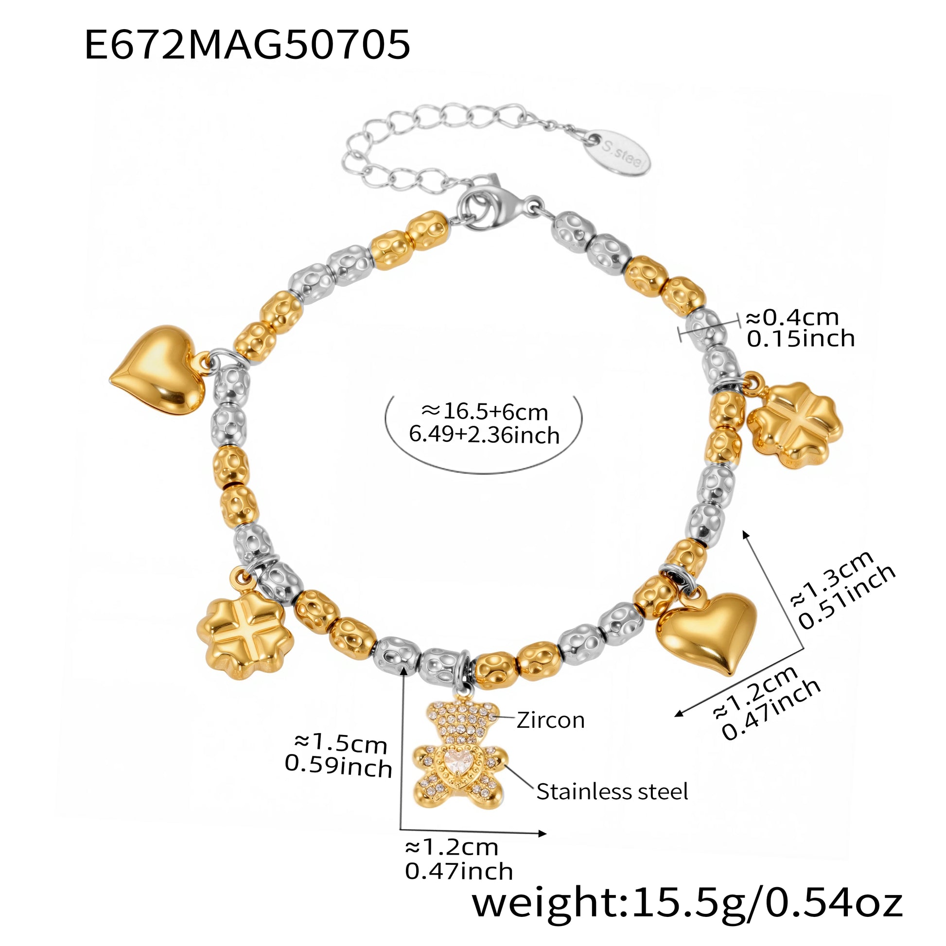 Pulsera gold and platinum