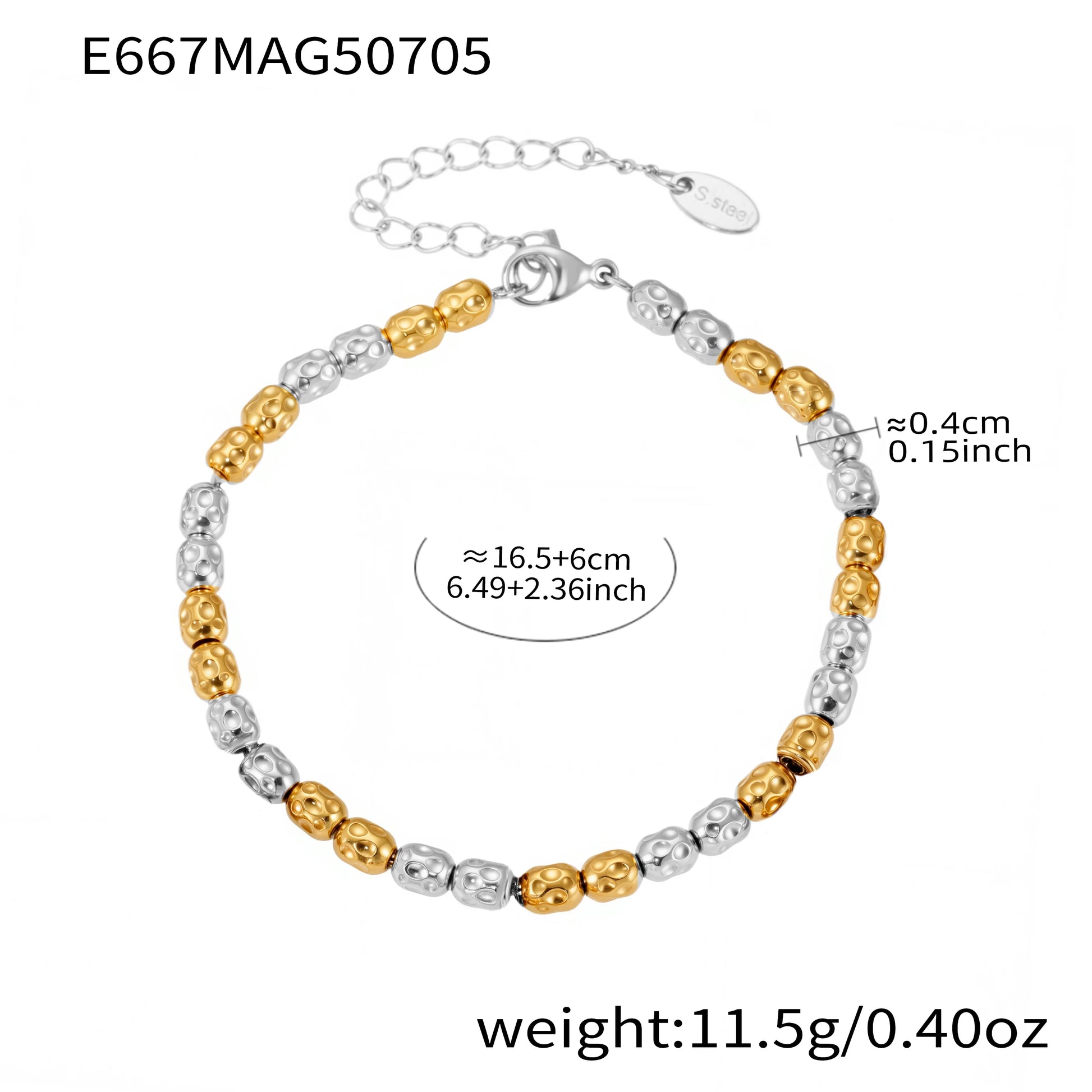 Pulsera gold and platinum